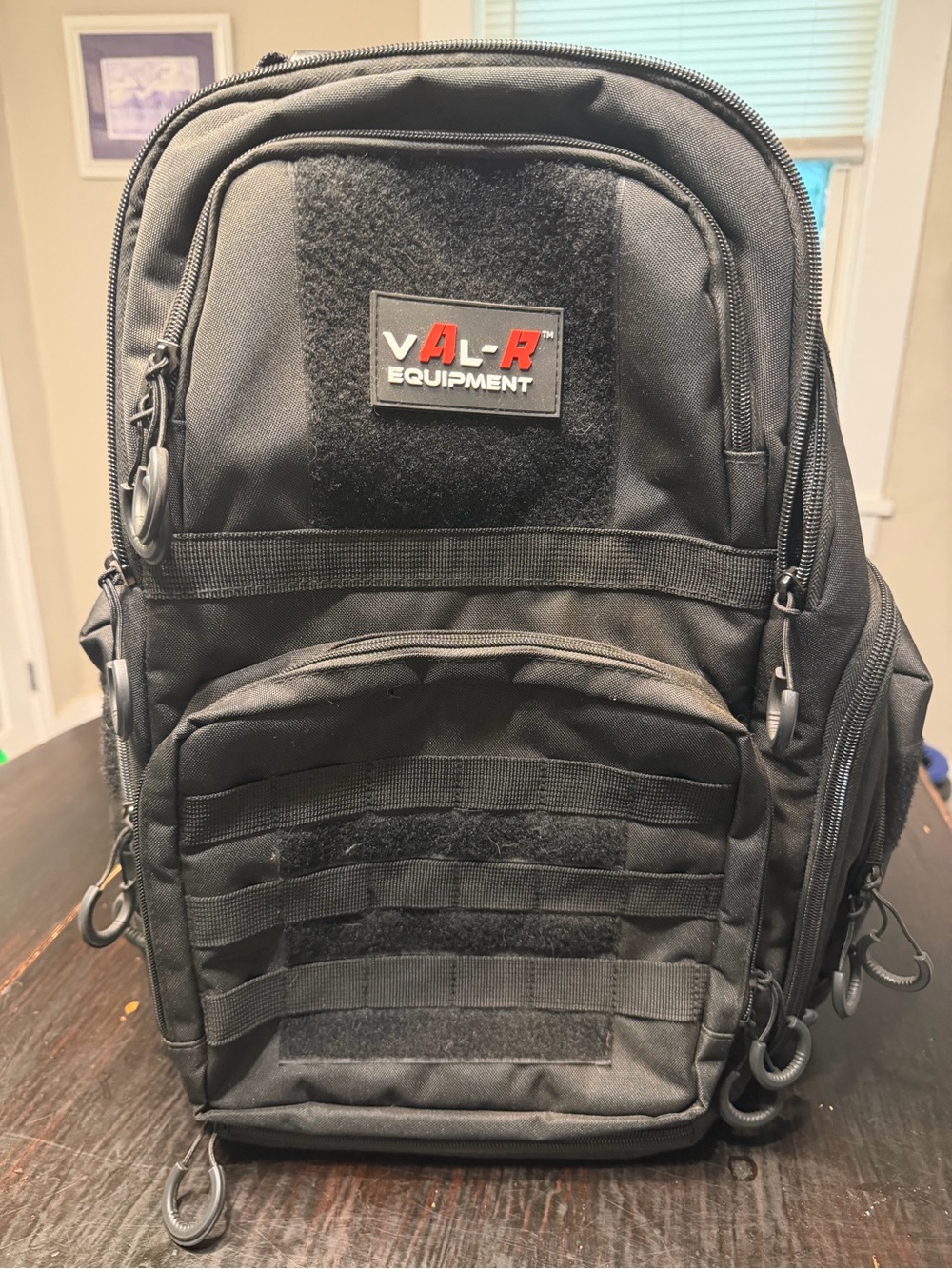 Equipment Black Tactical Backpack with MOLLE Webbing